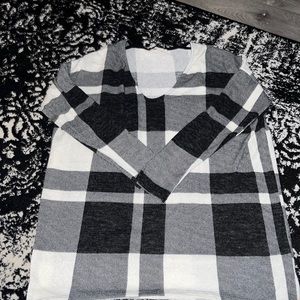Plaid tunic sweater